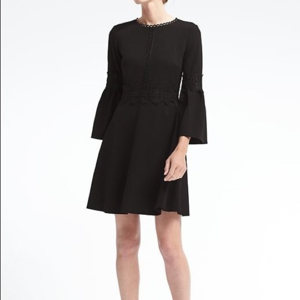 Banana Republic Black Fit and Flare Dress NWT